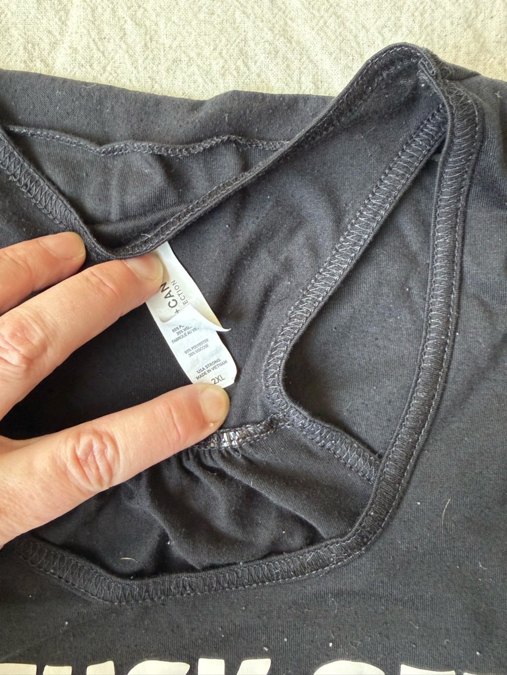 Bella Canvas Heather Gray Racerback Tank with Subtle Gather CVG- Lot of 2 - Picture 3 of 3